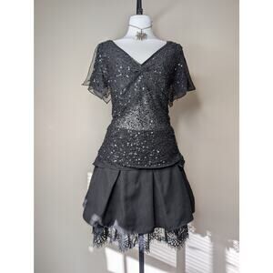 Vintage Silk Beaded Top